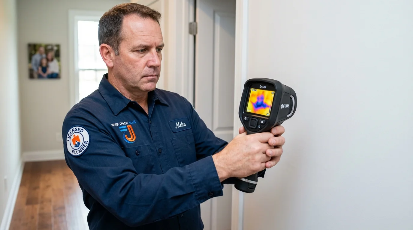 Thermal imaging leak detection by Johns Plumbing LLC in Morganville